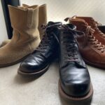 3足のブーツを並べた写真。Blacksmith、Pecos、モンキーブーツ